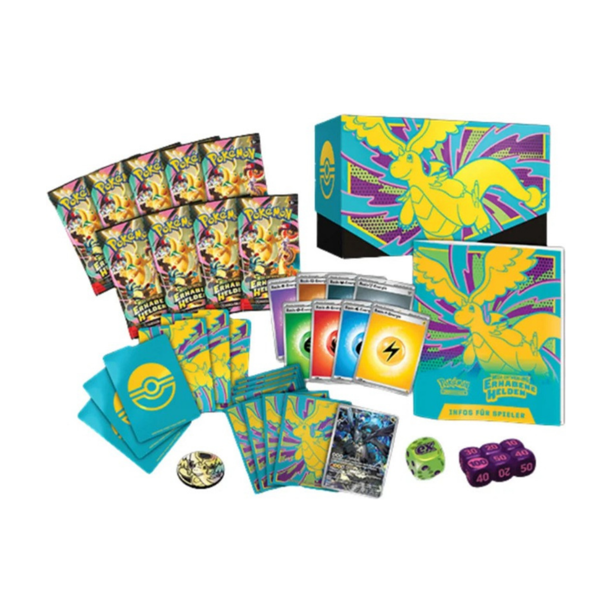 Pokemon Erhabene Helden Top-Trainer-Box Karten