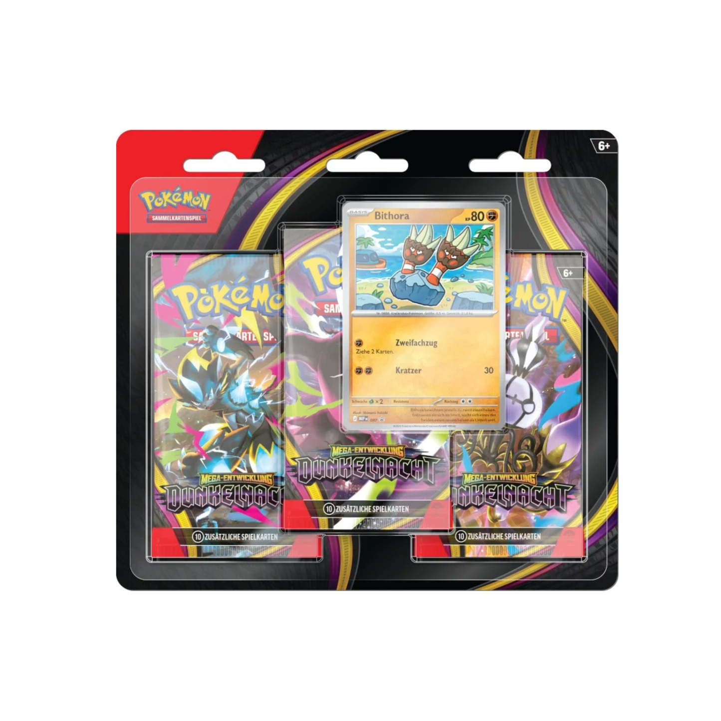 Pokemon Mega-Entwicklung Dunkelnacht 3-Pack-Blister – Deutsch