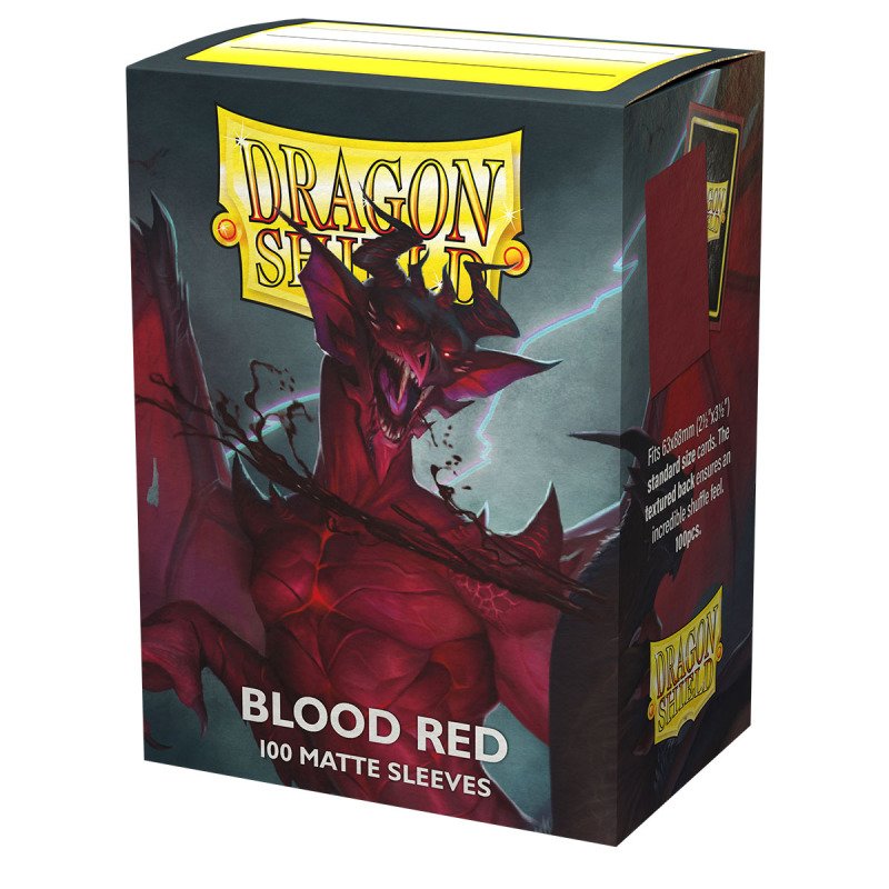Dragon Shield Standard Sleeves – Blood Red Matte (100 Stück)