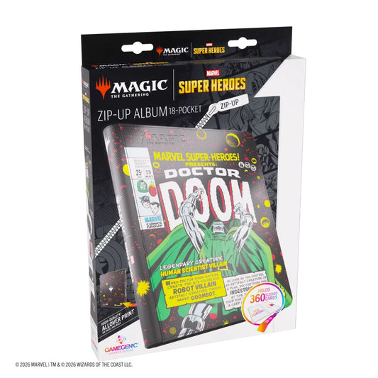Gamegenic Magic: The Gathering | Marvel Super Heroes Zip-Up Album 18-Pocket – Doctor Doom