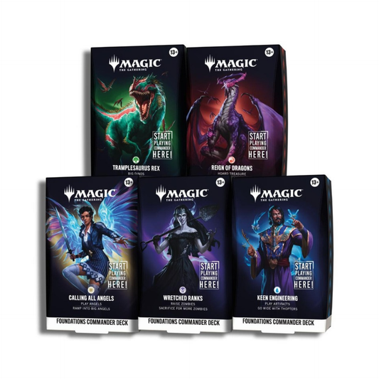 Magic: The Gathering Foundations Commander-Decks Set mit 5 Decks, englische Ausgabe