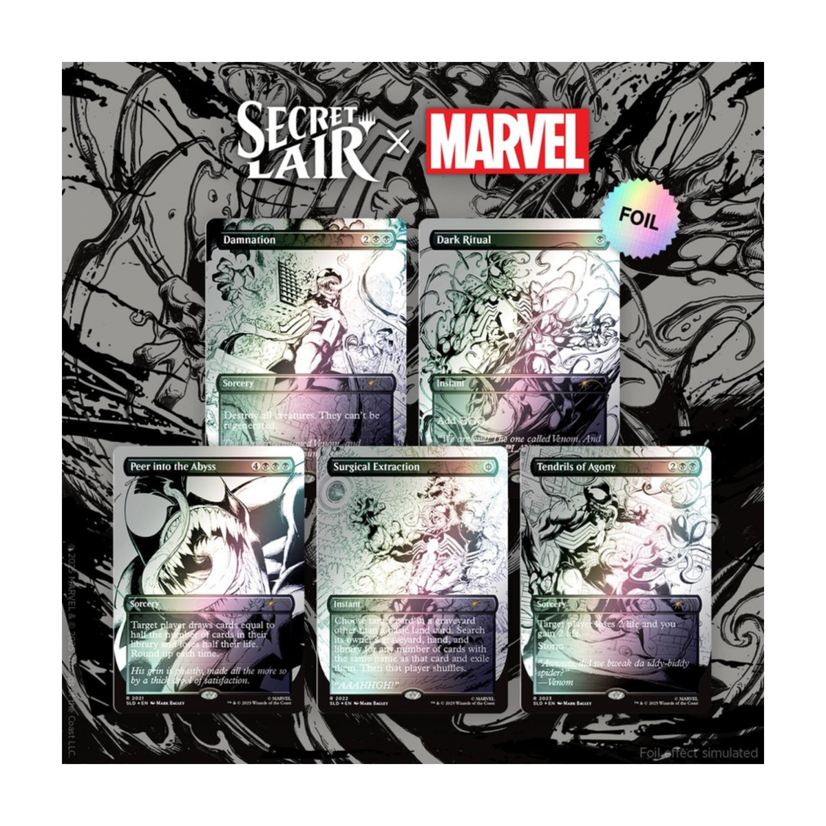 Secret Lair x Marvel's Spider-Man: Venom Unleashed Foil Edition – Packshot