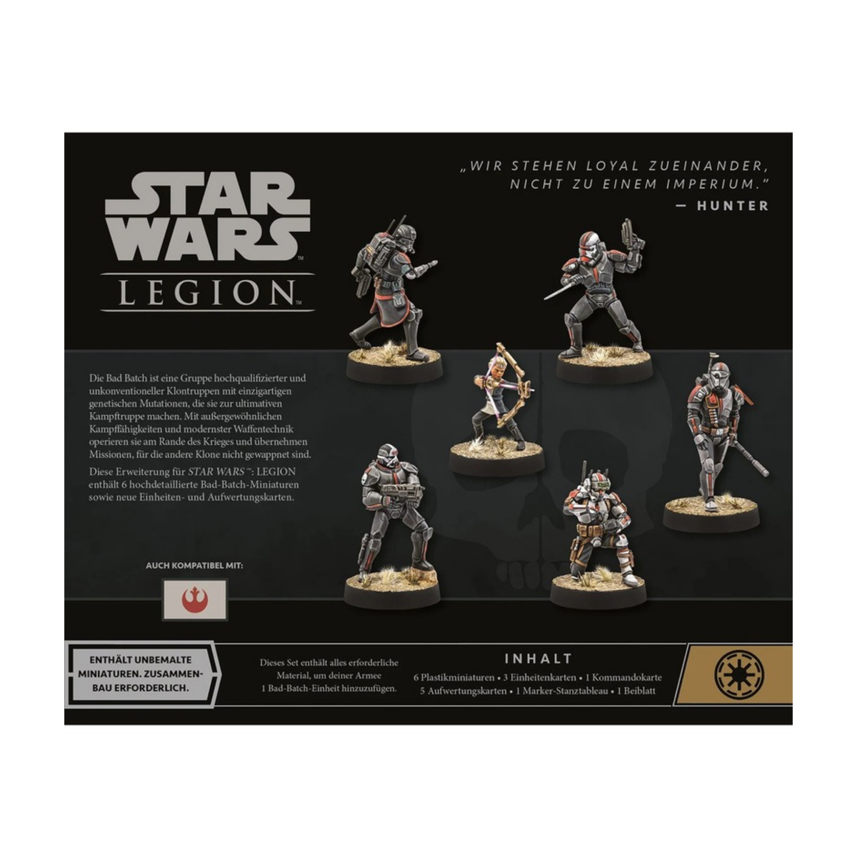 Star Wars Legion Bad Batch Erweiterung Rückseite