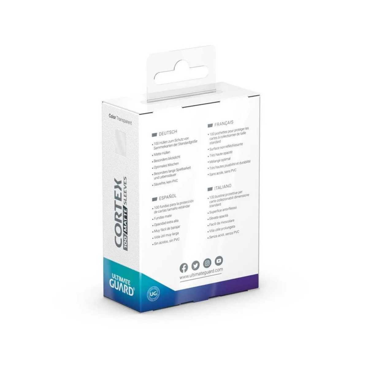 Ultimate Guard Cortex Sleeves Matt Transparent – Produktansicht