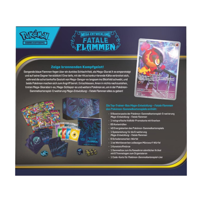 Pokémon Fatale Flammen Top-Trainer Box Rückseite
