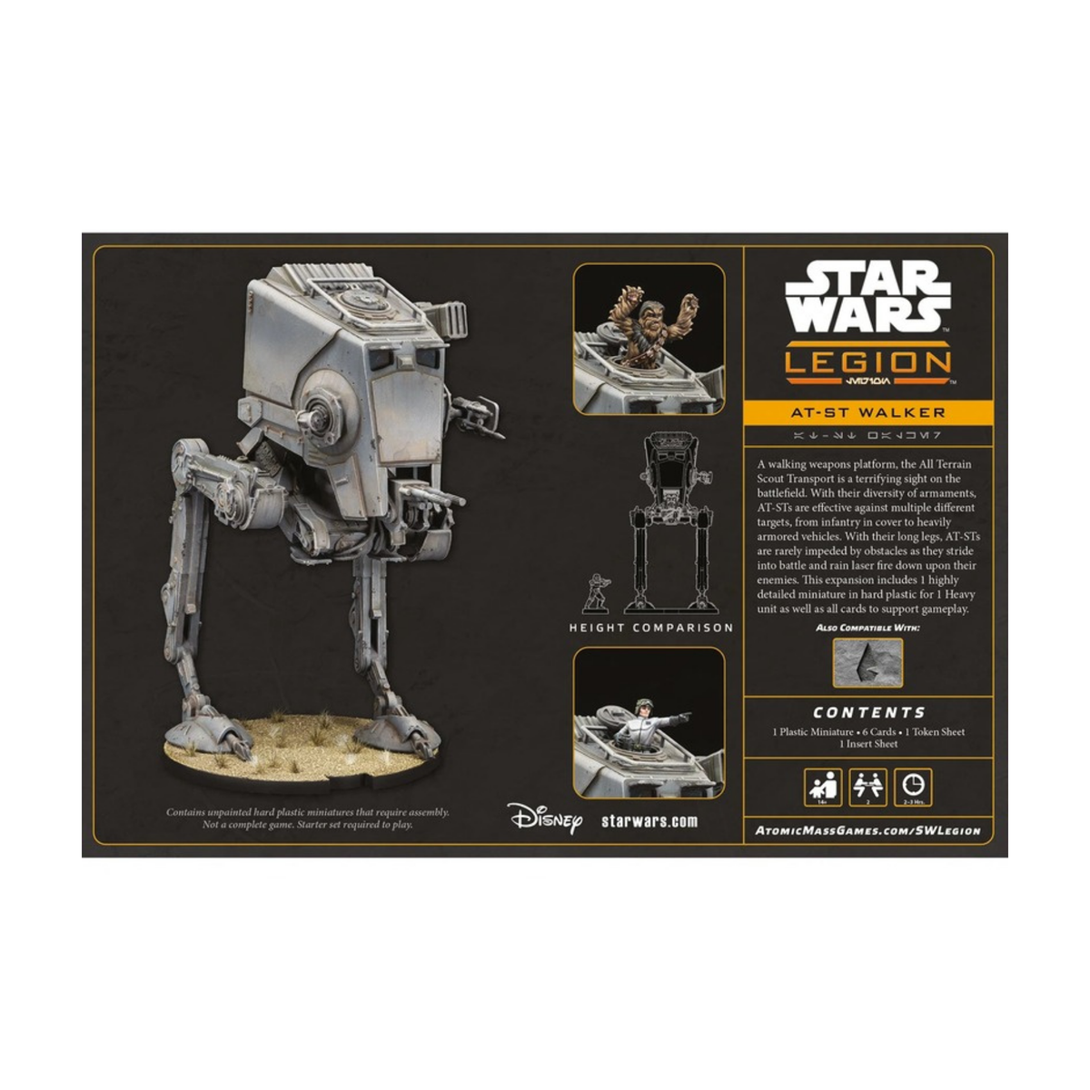 Star Wars Legion AT-ST Walker – Verpackung Rückseite