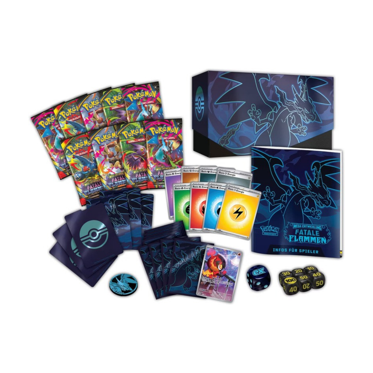Pokémon Fatale Flammen Top-Trainer Box Inhaltsübersicht