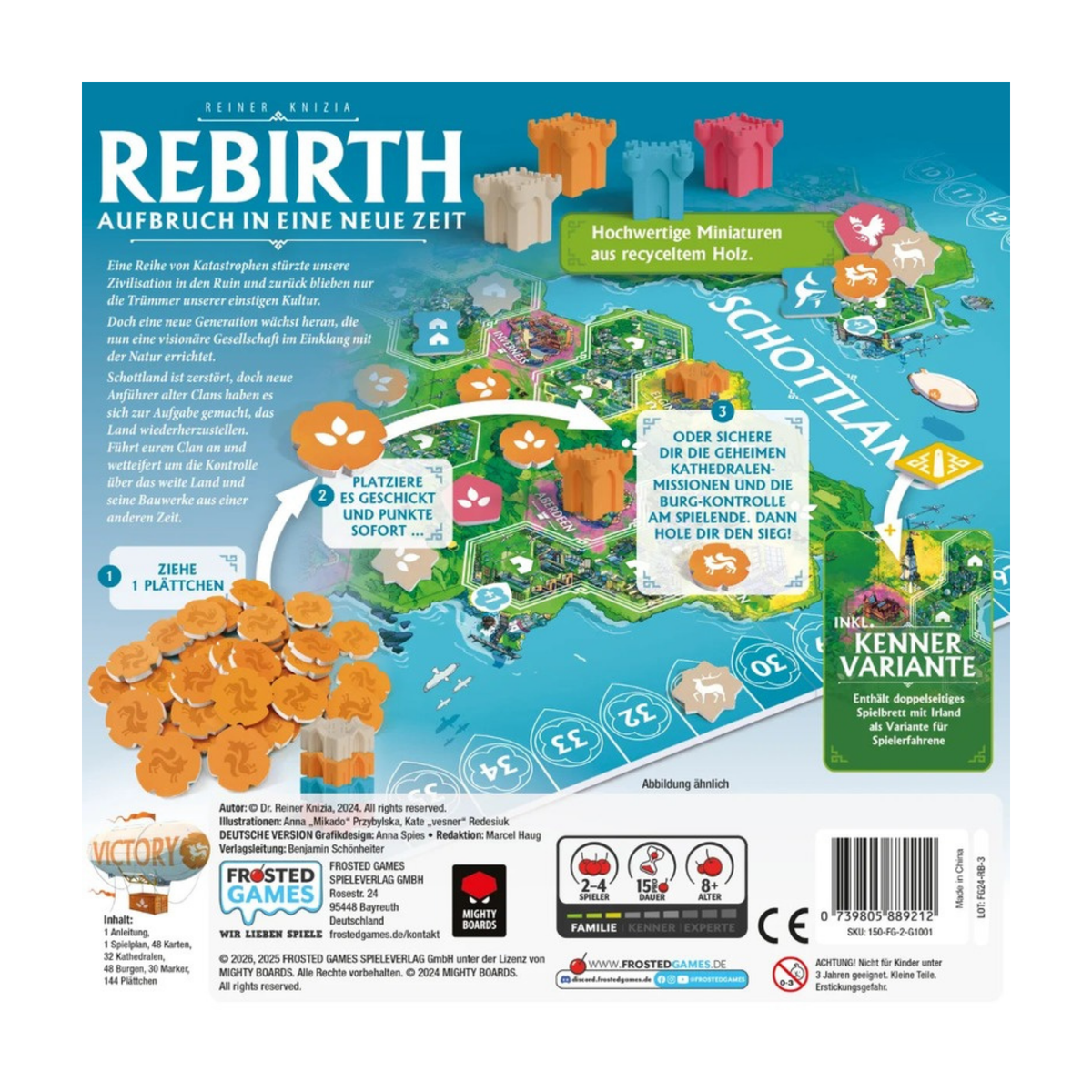 Rebirth Brettspiel Rückseite der Box