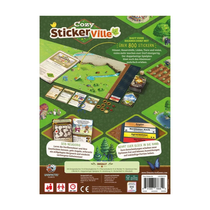 Cozy Stickerville Brettspiel Dorfansicht