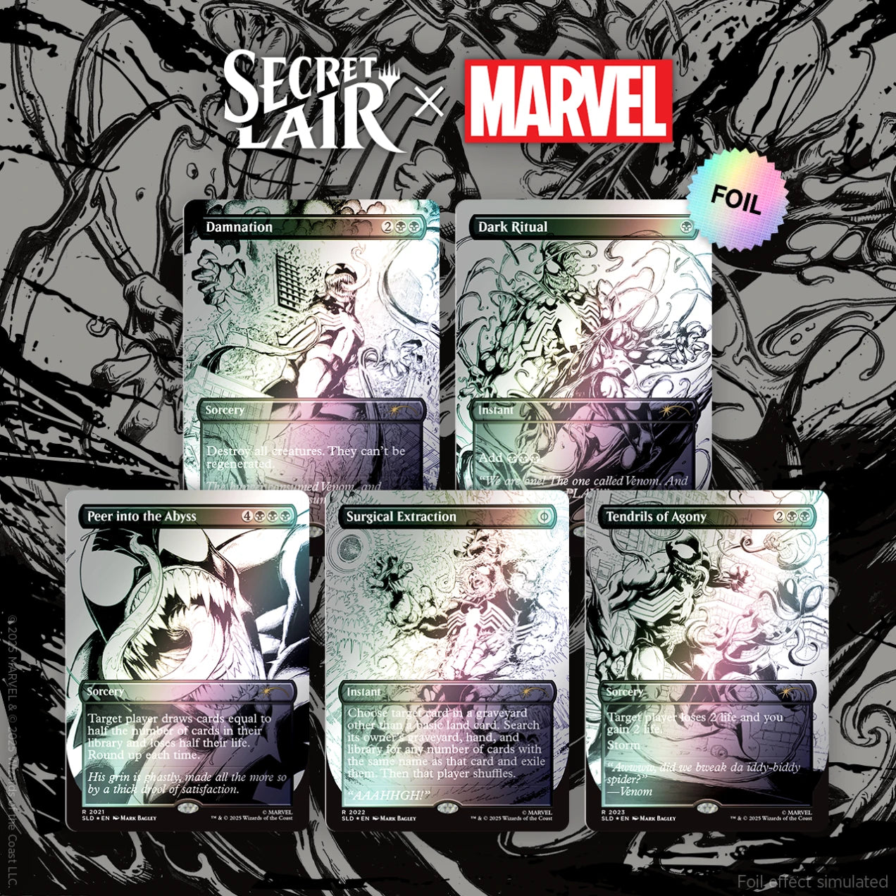Secret Lair x Marvel's Spider-Man: Venom Unleashed (Inks) Foil Edition
