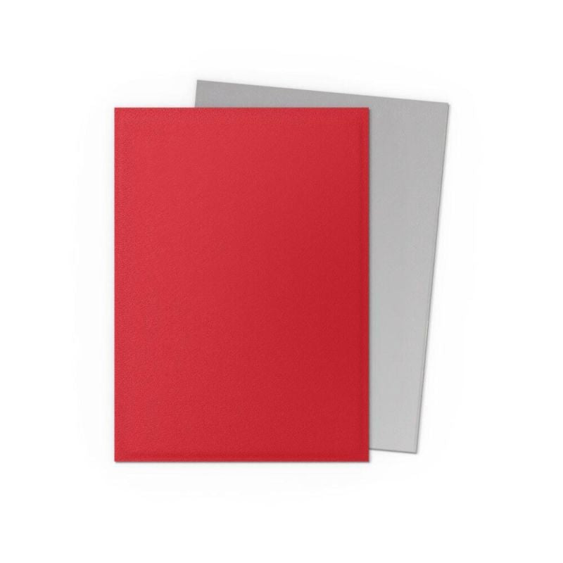 Dragon Shield Matte Dual Standard Sleeves – Crimson & Silver – 100
