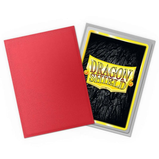 Dragon Shield Matte Dual Standard Sleeves – Crimson & Silver – 100
