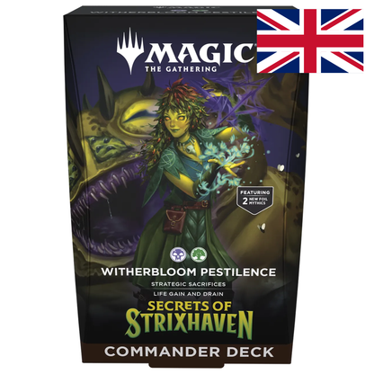 Magic the Gathering: Secrets of Strixhaven  Commander-Deck Witherbloom Pestilence Englisch