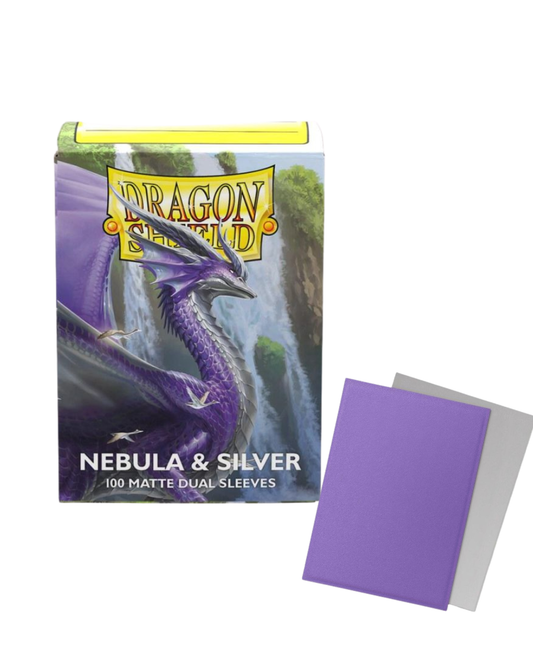 Dragon Shield Matte Dual Standard Sleeves – Nebula & Silver – 100