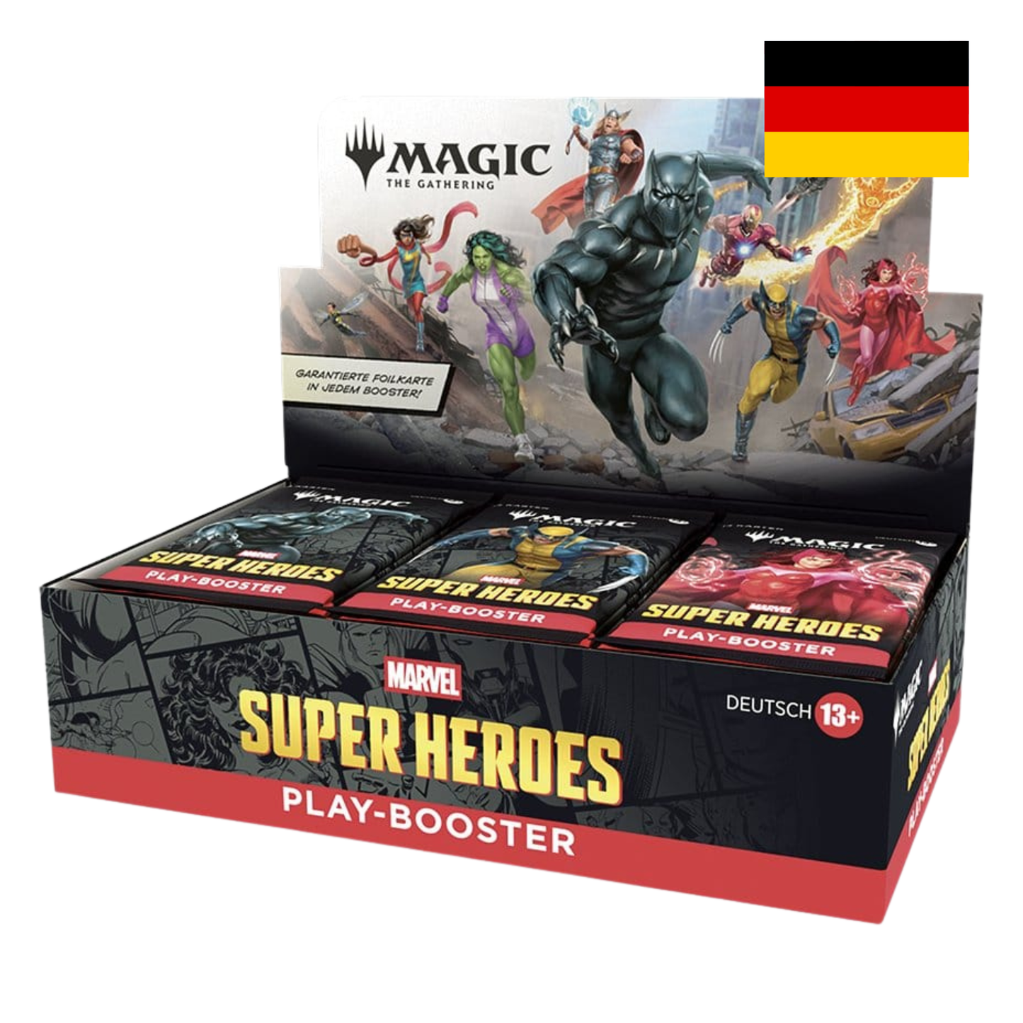 Magic the Gathering Marvel Super Heroes Play-Booster Display Deutsch