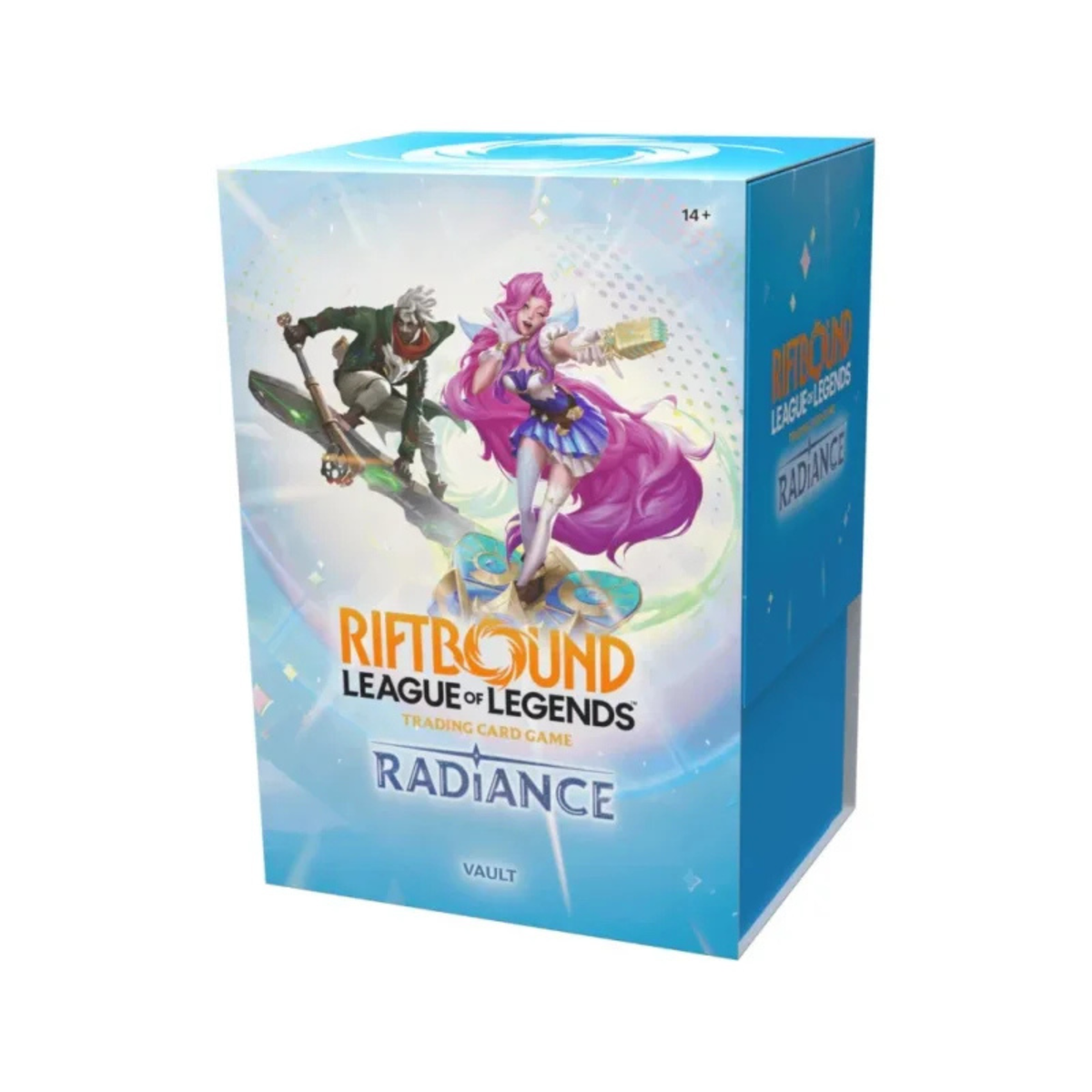 Riftbound League of Legends TCG Radiance Vault Bundle mit Aufbewahrungsbox, 6 Boostern und Runen, englische Ausgabe
