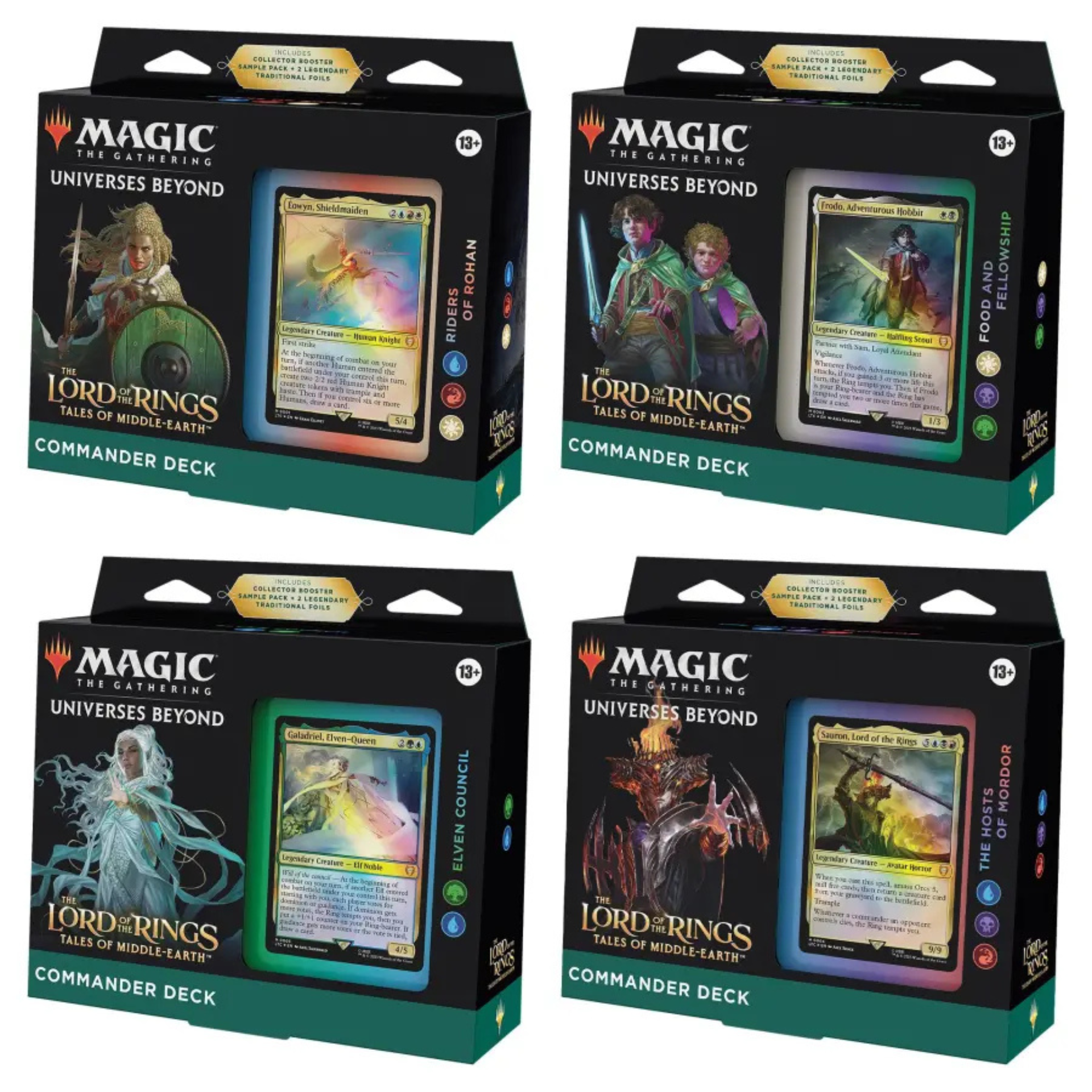 MTG The Lord of the Rings Tales of Middle-earth Commander Deck Bundle – Alle 4 Decks

