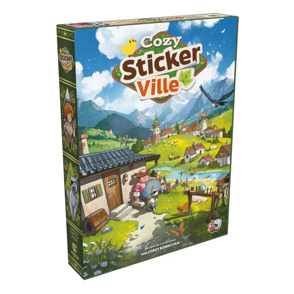 Cozy Stickerville – Kooperatives Sticker-Brettspiel (Deutsch)