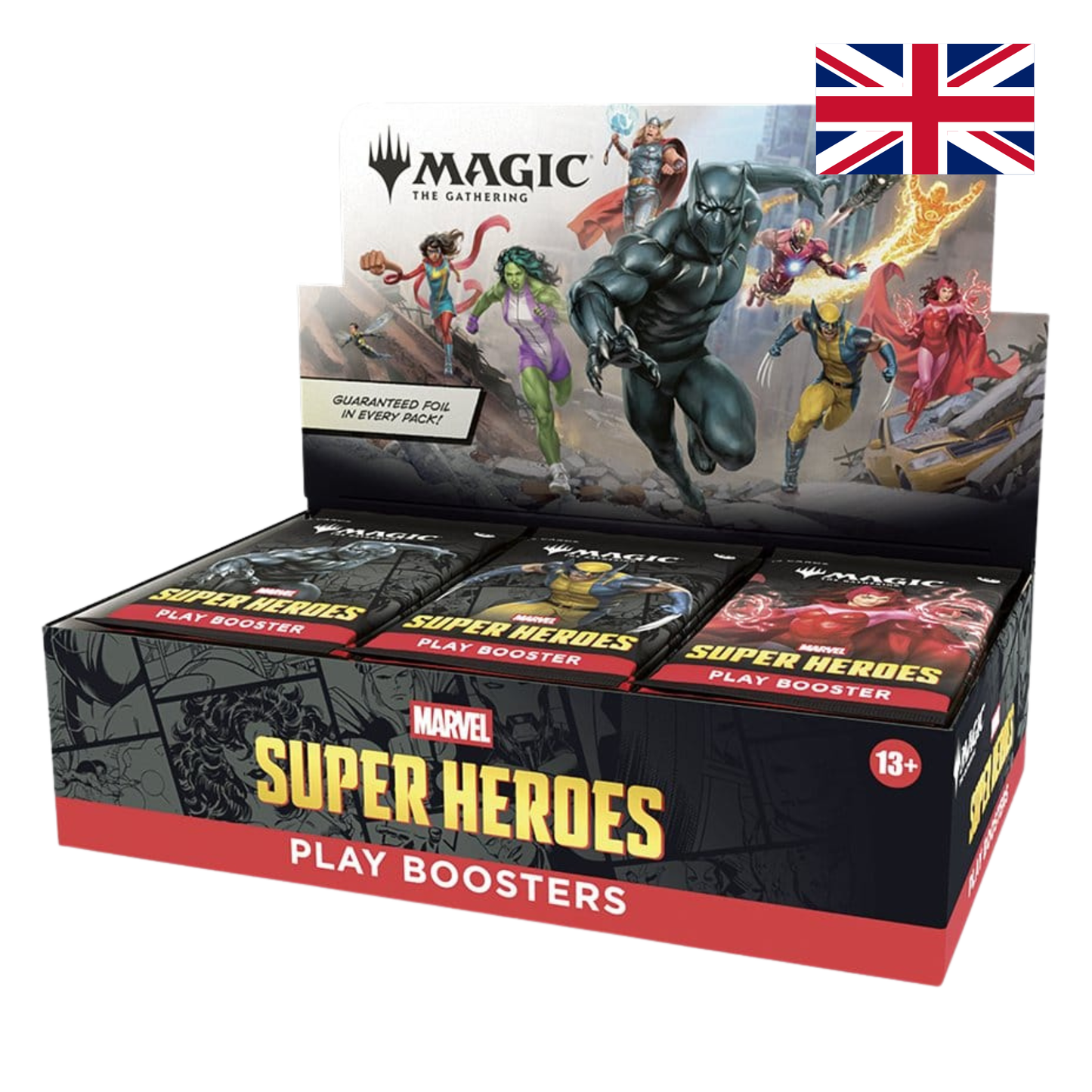 Magic the Gathering Marvel Super Heroes Play-Booster Display Englisch