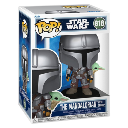 Funko POP! Star Wars The Mandalorian with Grogu Wackelkopf-Figur 9 cm