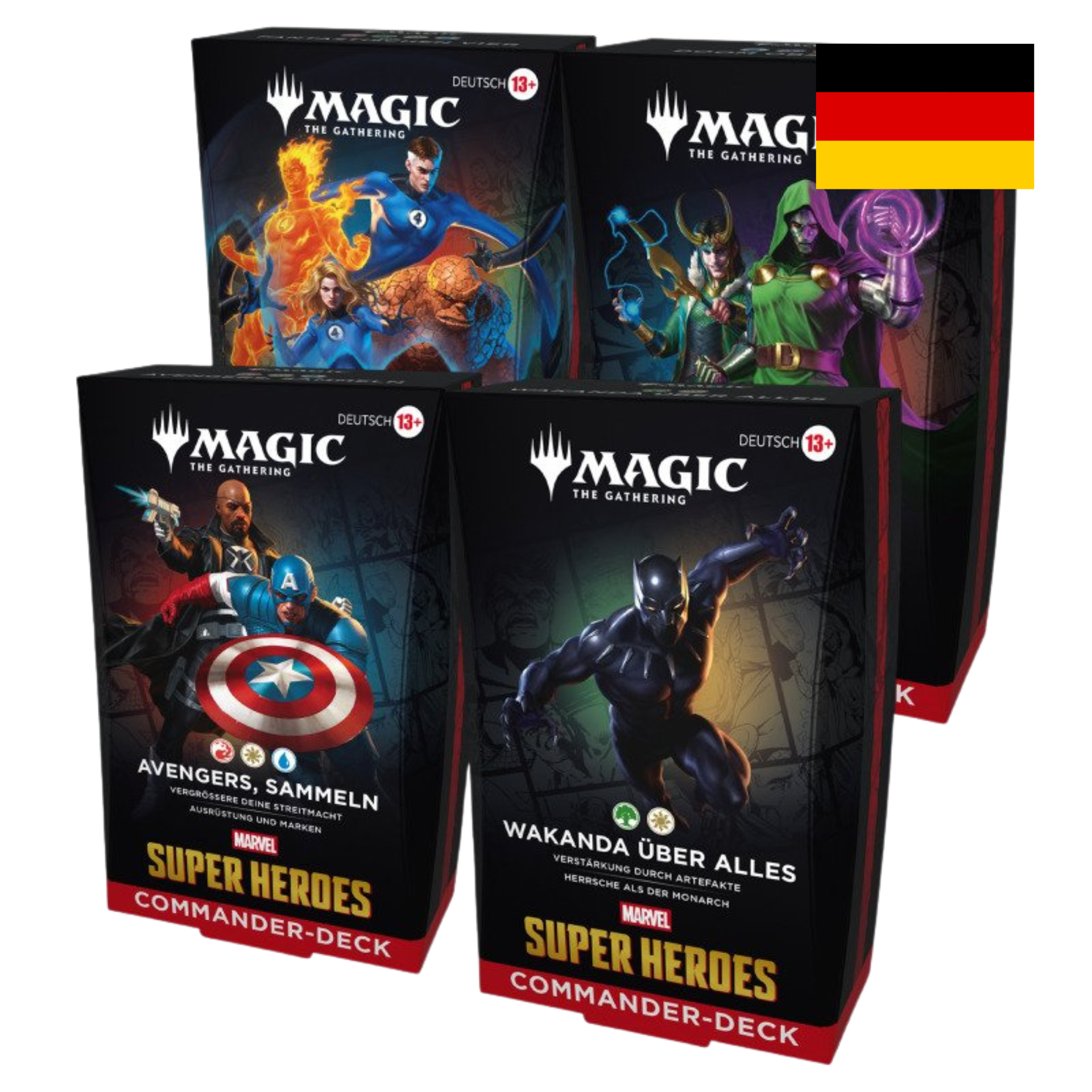 Magic the Gathering Marvel Super Heroes Commander Decks Set Deutsch