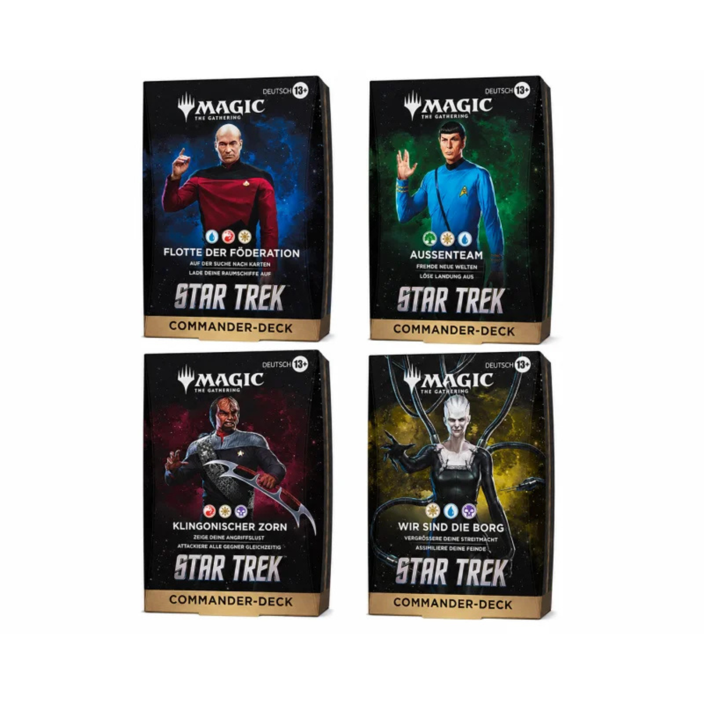 MTG Star Trek Commander Deck Set – Alle 4 Decks Deutsch