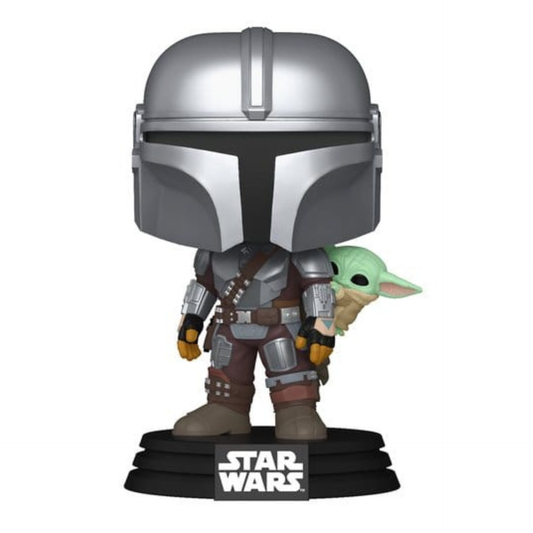 Funko POP! Star Wars The Mandalorian with Grogu Wackelkopf-Figur 9 cm
