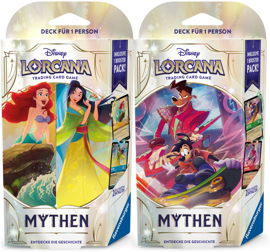 Disney Lorcana Mythen Starter Deck 2er Set Deutsch