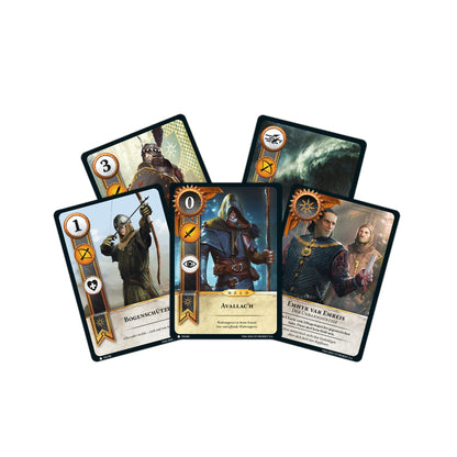 Gwent Spielkarten mit Fraktionen und Illustrationen aus dem legendären Kartenspiel