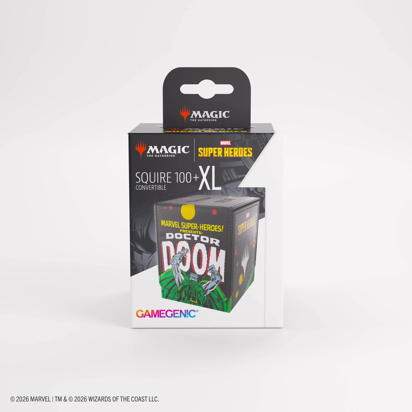 Gamegenic Squire 100+ XL Deckbox – MTG Marvel Super Heroes Doctor Doom Spider-Man
