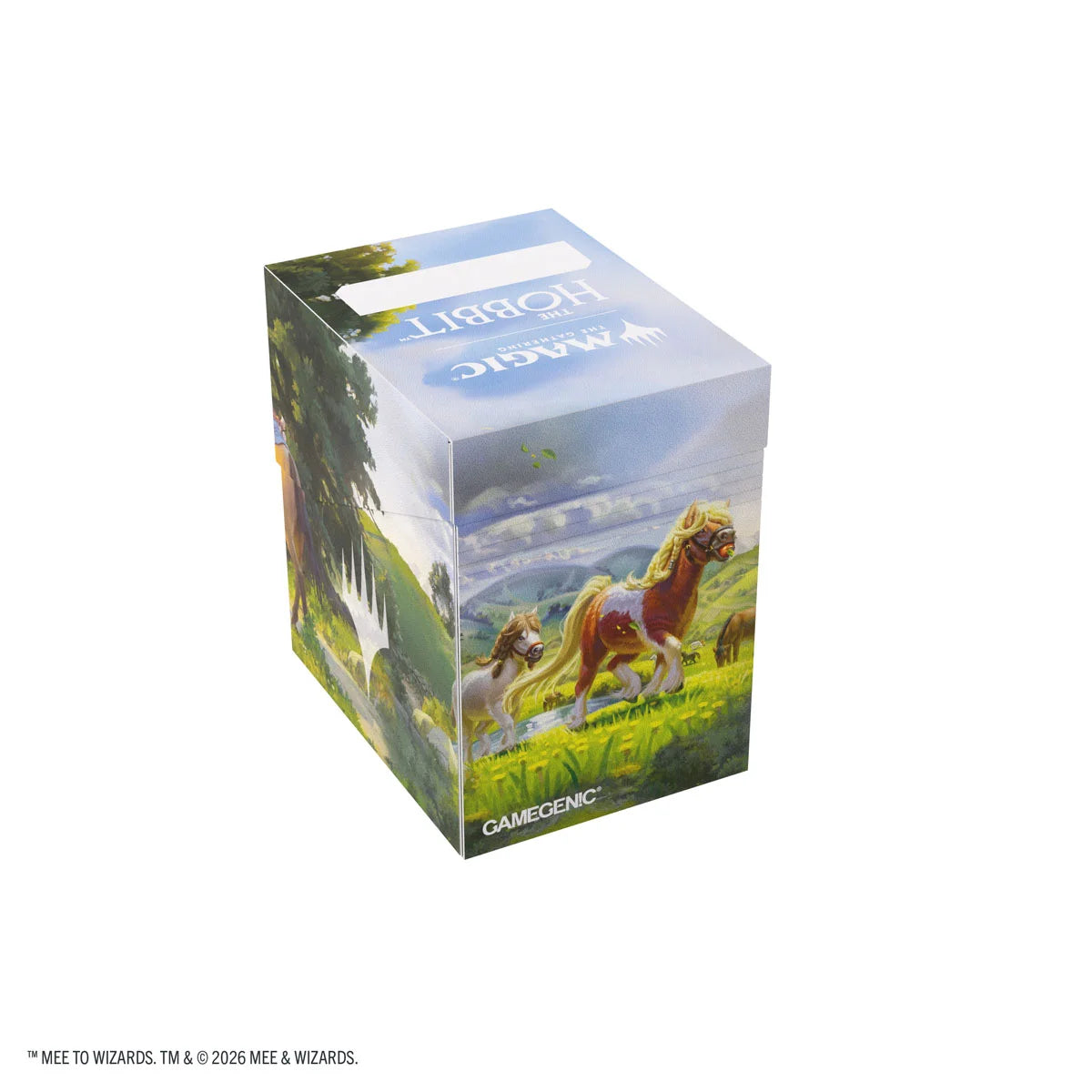 Gamegenic Soft Crate 80+ Deckbox – MTG The Hobbit Leaving Hobbiton Troop of Ponies