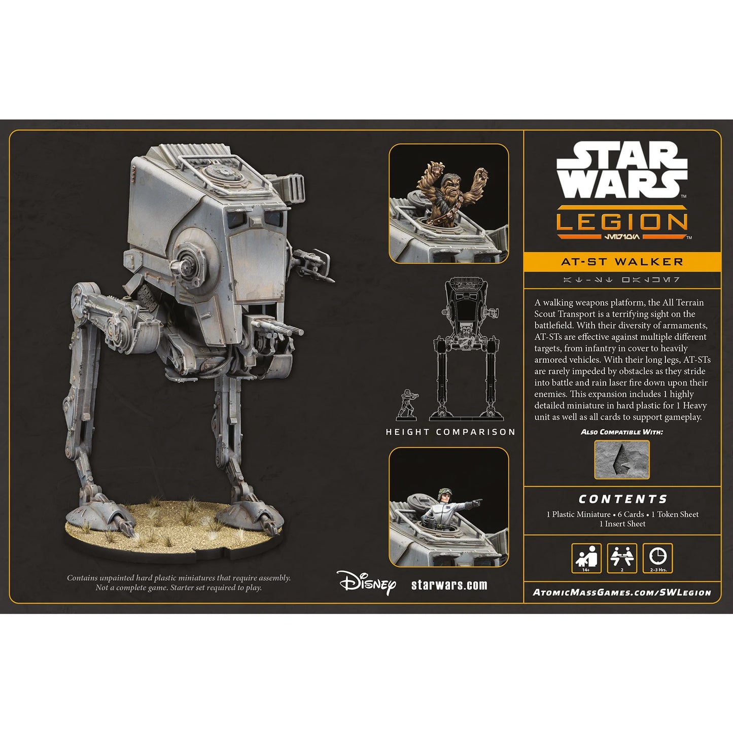 Star Wars Legion – AT-ST Walker Schwerer Kampf-Läufer des Galaktischen Imperiums