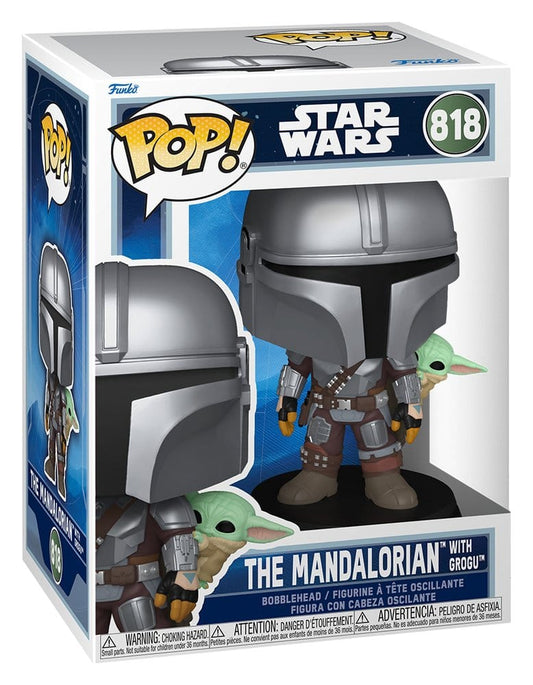 Funko POP! Star Wars The Mandalorian with Grogu Wackelkopf-Figur 9 cm